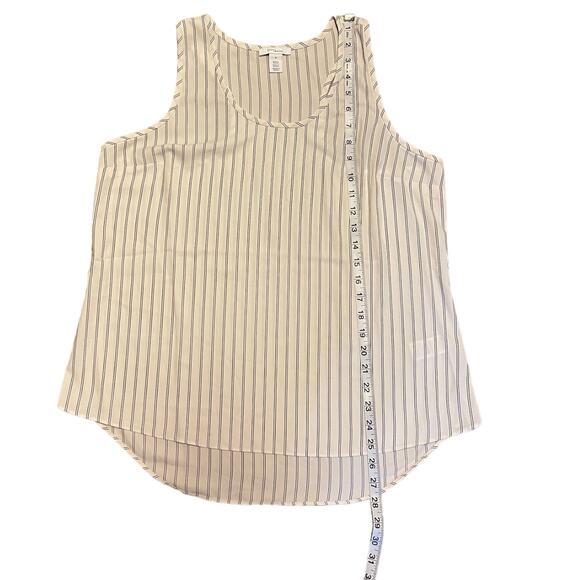 Daily Ritual White Black Striped Racerback Tank Top Size 14 - Picture 6 of 6